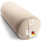 Navango® Yoga Bolster - Natur I Yoga Rolle handgefertigt in Deutschland I 24cm...