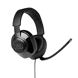 JBL Quantum 200 Over-Ear Gaming Headset – Wired 3,5 mm Klinke und PC-Splitter...