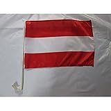 AZ FLAG - Autofahne Österreich - 45x30 cm - Österreichische Autoflagge 30 x 45...