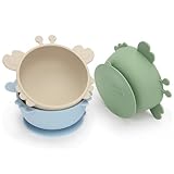 MOJINL 3 Stück Baby Breischale Silikon Baby Schüssel mit Saugnapf, BPA-Frei...
