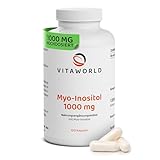 Myo-Inositol - Inositol hochdosiert 1000mg pro Tag (120 vegane Kapseln) - Myo...