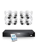 ZOSI 4K Überwachungskamera Set Aussen, 8X 8MP PoE Outdoor Kamera mit...