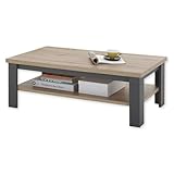Stella Trading Venezia Couchtisch in Artisan Eiche Optik, Anthrazit - Moderner...