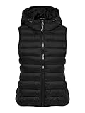 ONLY Damen Puffer Weste | Wattierte Stepp Übergangsjacke mit Kapuze | Basic...