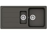 SCHOCK Küchenspüle Formhaus D-150L Asphalt 100x50 cm – CRISTALITE® mit zwei...