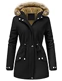Vijamiy Winterparka Damen Warm Gefüttert Fleece Winterjacke Wasserdicht...