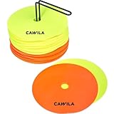 Cawila Markierungsscheiben, Floormarker 24er Set inkl. Halter, 12x orange + 12x...