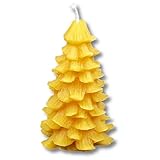 BAYERWALDIMKER | Bienenwachskerze | Tannenbaum, schmal | Handgemacht | 100%...