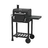 TAINO HERO Smoker klein BBQ Grillwagen Holzkohle-Grill Grillkamin Standgrill...