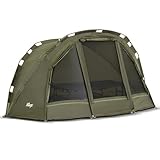 Lucx Puma Angelzelt 1 Mann - Bivvy Karpfenzelt mit herausnehmbarer Bodenplane,...