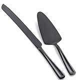 GoGeiLi Schwarz Kuchenbesteck Set, 33 cm Edelstahl Kuchenmesser und Tortenheber,...