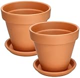 KOTARBAU® 2er Set Blumentopf Übertopf aus Terrakotta ⌀ 17 cm für...