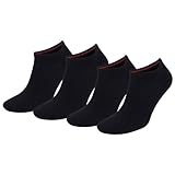 TOMMY HILFIGER Herren Flag Casual Business Sneaker Socken 4er Pack (Black,...