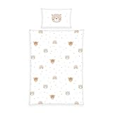 Herding babybest Little Friends Winterbettwäsche, Kopfkissenbezug 40 x 60 cm...