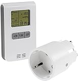 ChiliTec Thermostat Funk Set mit Steckdose - Funk-Steckdose mit Temperatur...