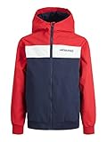 JACK & JONES Jungen Jjerush blokering hættetrøje bomber Sn Jr Jacke, True Red,...