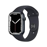 Apple Watch Series 7 (GPS, 45mm) Smartwatch - Aluminiumgehäuse Mitternacht,...