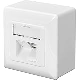DIGITUS Anschlussdose Cat-6 - 2 Port RJ45 - Aufputz Netzwerk-Dose - Zuführung...