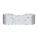KeZheXi Tapetenbordüre Selbstklebend Silberrebe 10x500CM für Badezimmer...