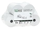HeiGroup - HeiPOS 5x Thermorollen BPA frei (B/Ø) 57mm / 45mm - Länge 25m, Kern...