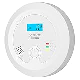 X-Sense CO Melder mit Austauschbarer Batterie und LCD Display inkl....
