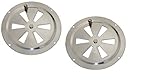 2 x Lüftungsrosette Lüftungsblech Kiemenlüfter Edelstahl 125mm ARBO-INOX