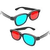 2er Set 3D-Anaglyphenbrille für TV oder PC-Spiele (rot/blau), 3D Brille für...