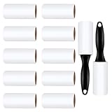 VFANDV Fusselrolle 12 Rollen mit 2 Abroller, Extra Klebrige Lint Roller Extra...