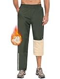 PASUDA Jogginghose Herren Winter Warme Fleece Gefütterte Winterhose Skihose...