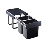 EKOTECH Abfallsammler EKKO 2 RECYCLED mit 32 Liter Füllvolumen für 40 cm...