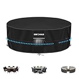 SIMPHAUS Abdeckplane Gartentisch Abdeckung für Whirlpool Rund Gartenmöbel...