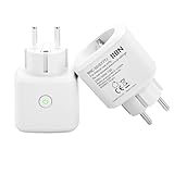 HBN Smart WLAN-Steckdose mit Verbrauchsmessung, 2er Set Smart Home WiFi...