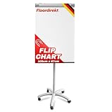 Floordirekt Flipchart mit Rollenfuß, Blockhalter & Seitenarmen - magnetisch &...