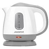 Aigostar Juliet- Wasserkocher Klein 1 Liter, 1100W, Niedriger Stromverbrauch,...