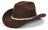 Glitzernde Cowboyhüte in Silber und Schwarz für Damen – Westernhut mit...