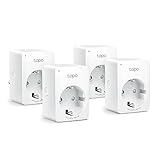 TP-Link Tapo P100 Smart WLAN Steckdose,Alexa Steckdose 4er Pack, Smart Home WiFi...