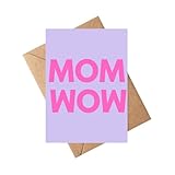 Lavender in Life Muttertagskarte – „MOM - WOW“ – Hochwertige Grußkarte...