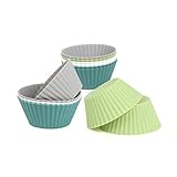 VEYLIN Muffinform Silikon, 12pcs Muffinförmchen, Bunte Silikon Muffinförmchen