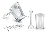 Bosch Handrührer MFQ3540, Handrührgerät, 2 Rührbesen, 2 Edelstahl-Knethaken,...