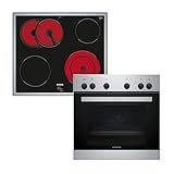 Siemens EQ110KA2EE iQ100 Herd-Glaskeramik-Kochfeld-Kombination (herdgesteuert),...