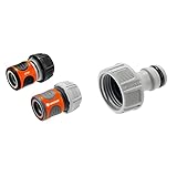 Gardena Schlauchverbinder-Satz 19 mm : Für Schlauchanfang und -Ende, Anschluss...