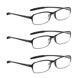 NRDIK PROFLEX Lightweight (3er-Pack) Flexibel Lesebrille - schlagfest,...