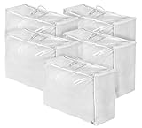 sleepling 5er Set Aufbewahrungstasche für Bettdecken, Aufbewahrung Taschen für...