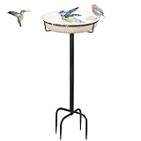 Giyiprpi 35.5in Vogeltränke Vogelbad Futter Schale Wasserstelle Stehend,...