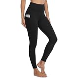 Gayhay Sport Leggings Damen mit Taschen High Waist Schwarze Sportleggins Lang...