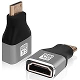 AXFEE Mini HDMI auf HDMI, 2 Stück Mini HDMI Stecker auf HDMI Buchse Adapter,...