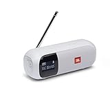 JBL Tuner 2 Radiorekorder in Weiß – Tragbarer Bluetooth Lautsprecher mit MP3,...