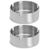 2 Stücke 10cm Edelstahl Aschenbecher Moderne Tischplatte Aschenbecher,Runder...