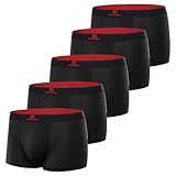 GLESTORE Boxershorts Herren Unterhosen Männer 5er Pack Modal Unterwäsche...