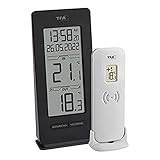 TFA Dostmann Funk Thermometer Innen und Außen, 30.3072.01.90, inkl. Funkuhr und...